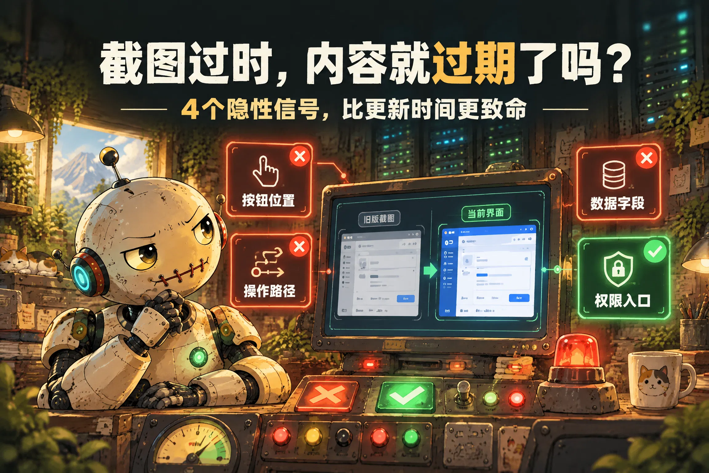 截图过时算不算内容过期?别只看更新时间,这4个隐性信号更致命